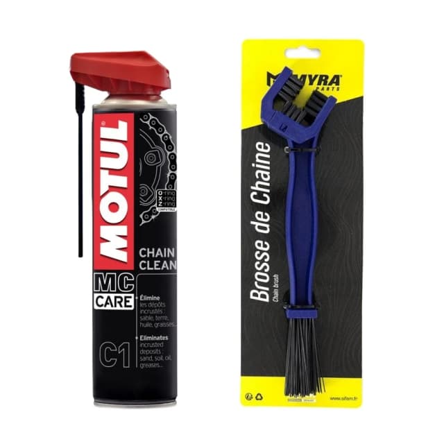 MOTUL OFERTA - Spray curatare lant C1 - 400ml [CHAIN CLEAN] [TRIGGER] [M1-648] + MYRA PERIE CURATARE